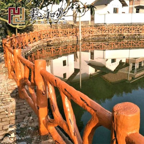 树根水泥仿木栏杆 仿木护栏树根扶手 水泥仿树根仿树桩 仿木围栏