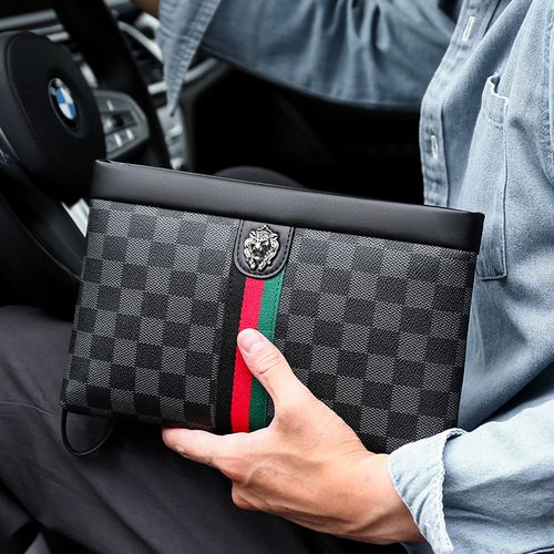 m lv手包男士手拿包2021新款手包男潮流男包包商务手