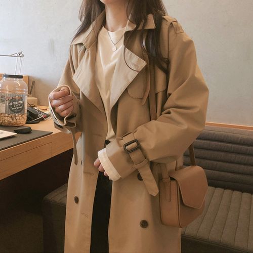 风衣女中长款2020春季新款大衣流行学生气质宽松小