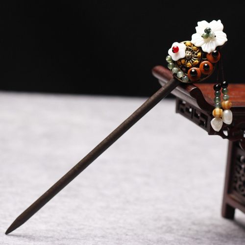 古装配饰木簪步摇发簪古代盘发簪子古风发饰汉服头饰发钗挽发头簪