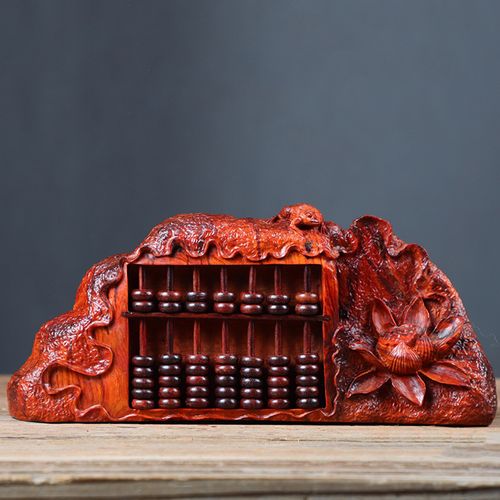 泓忆印度小叶紫檀合合美美算盘老料整木雕刻摆件工艺品仙作工艺