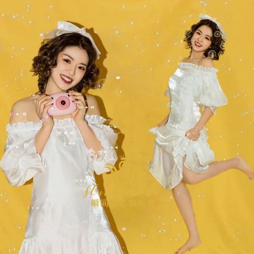 个人写真服装极简风小清新性感影楼私房照少女韩式艺术照摄影服饰