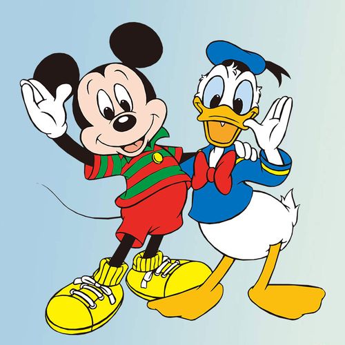 米老鼠唐老鸭迪士尼卡通动漫衣服图案贴热转印烫画高弹可水洗布贴