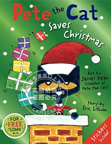 现货 pete the cat saves christmas