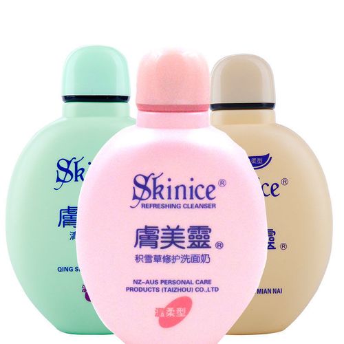 肤美灵洗面奶黄绿胖子积雪草除螨黑头控油去角质深层清洁洁面乳