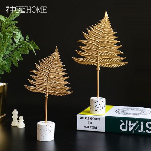 北欧创意客厅玄关树叶酒柜装饰品摆件家居电视柜样板