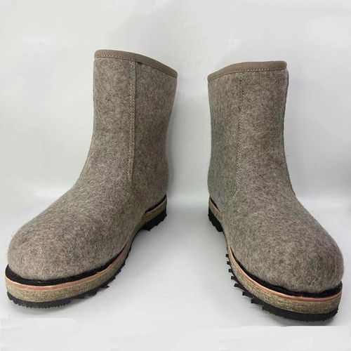 毡疙瘩俄罗斯羊毛毡靴蒙古东北纯羊毛毡嘎达毡靴男女士户外毡窝鞋