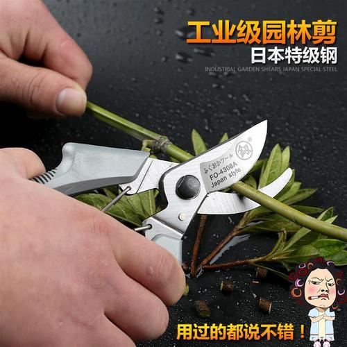 日本福冈园艺剪8寸树枝剪刀果枝剪园林剪刀园丁剪修花剪修枝剪刀