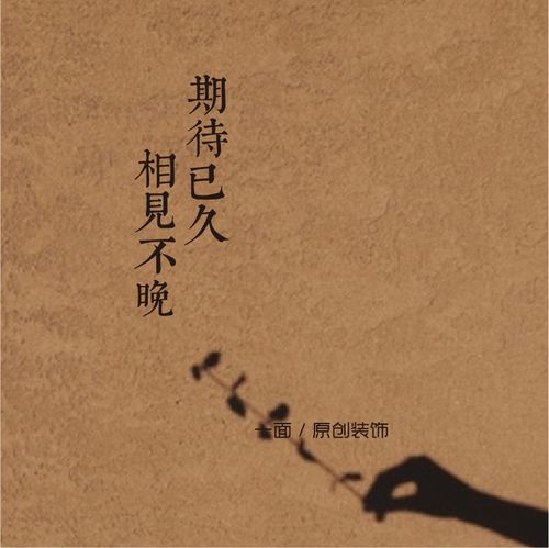 期待已久相见不晚文艺复古墙贴纸服装餐饮咖啡婚纱