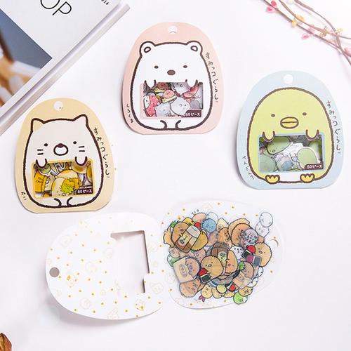 韩国可爱迷你贴纸创意小生物装饰相册卡通手帐儿童贴纸贴画包文具手账
