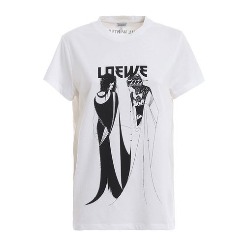 loewe女士白色t恤 s6299932pc-2100s码白色 时尚百搭
