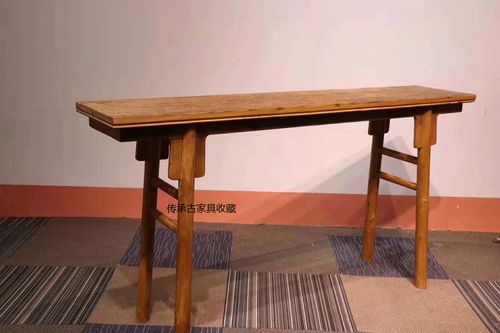 中式实木条案老榆木旧门板实木条几原生态家用吧台玄关供桌门板桌