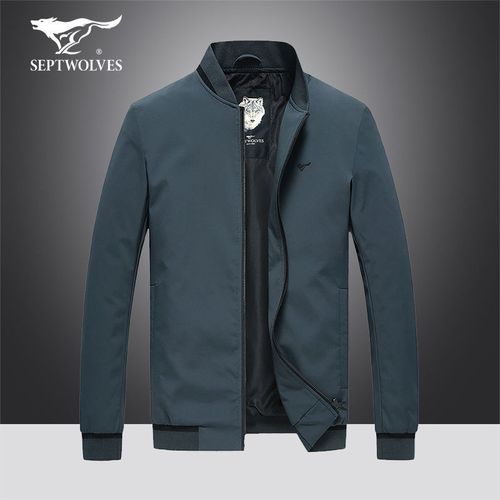 七匹狼夹克冬季新款休闲爸爸茄克中年男士外套棒球服春上衣男装潮
