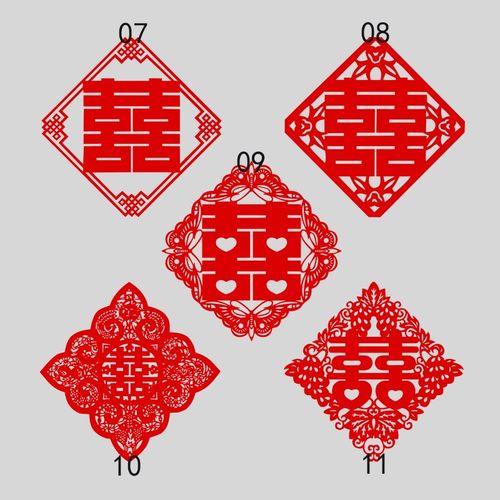 2021中国传统纸l婚剪纸窗花结婚喜双字质庆礼品婚房装饰老式镂空