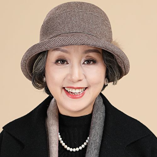 冬天春秋保暖老人老太太女奶奶帽中老年人盆时尚帽子