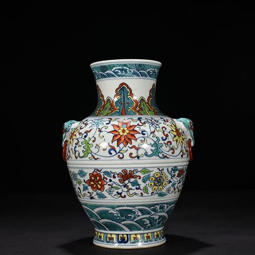 古董古玩收藏真品包老保真老瓷器宋瓷摆件 缠枝花卉纹炫纹衔耳瓶
