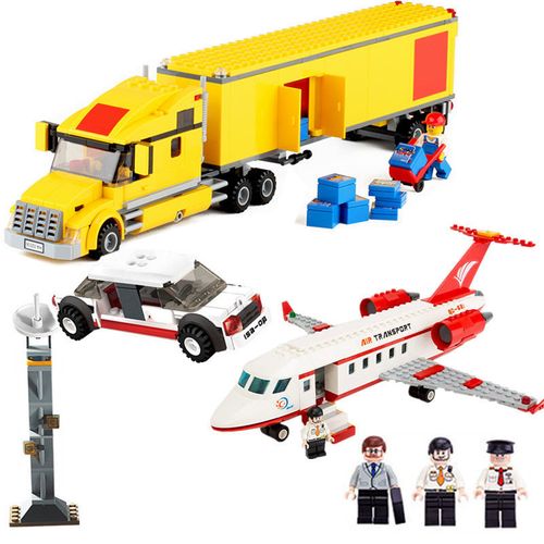 乐高3221 城市系列黄色大卡车厢式货柜车运输车积木新品男孩玩具 黄色