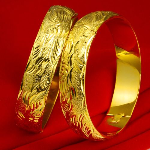 千影珠宝仿金手镯龙凤镯女款妈妈款送婆婆送老人仿真首饰仿金龙凤镯子