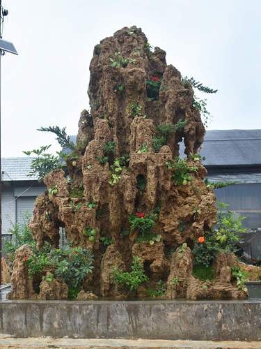 假山高山吸水大型庭院上水石石钟乳石造景盆景山水奇石流水景观石