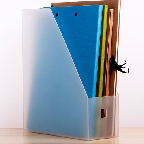 小郎人 单格文件盒文件架文件框资料架文件栏文件筐桌面办公用创意 半