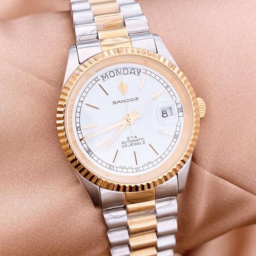 山度士正品男表防水自动机械表男士手表瑞士时尚商务休闲精钢