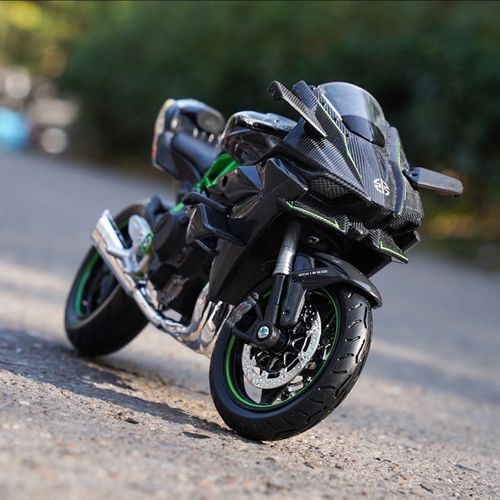 美驰图1 12川崎h2r模型仿真机车模型摆件川崎大牛合金礼物玩具