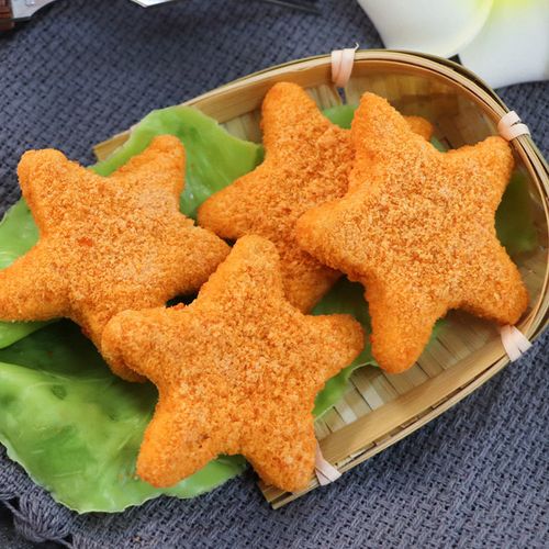 五角幸运运星星鸡块网红休闲油炸小吃1千克半成品油炸食品