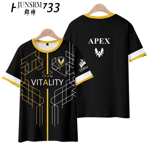 郡帅vitality战队队服csgo电竞zywoo载物同款速干短袖t恤衫男女比赛服