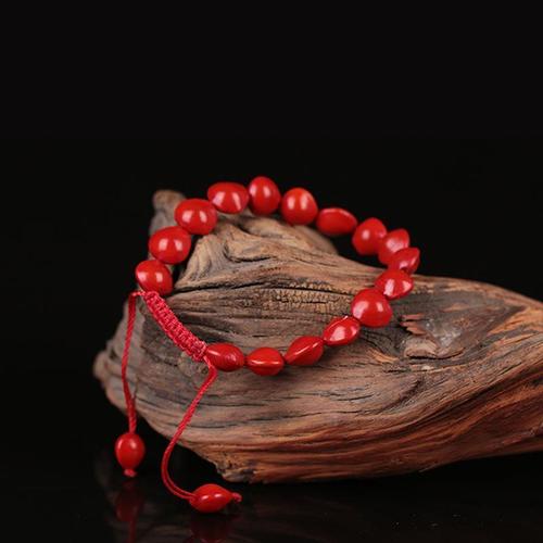 天然红豆佛珠手链108相思豆手串血菩提饰品男女情侣礼物直销批发