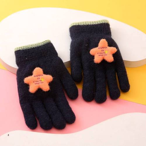 儿童可爱五指手套2021冬季新款女孩女童男童小孩分指