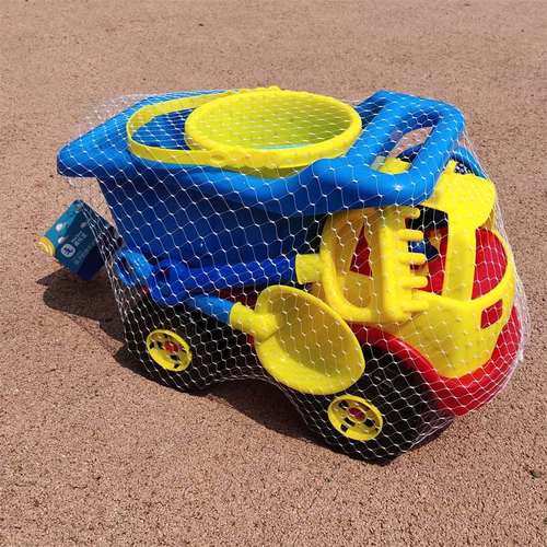 特大号儿童玩沙决明子套装沙滩车玩具沙池工具8件套装工程翻斗车