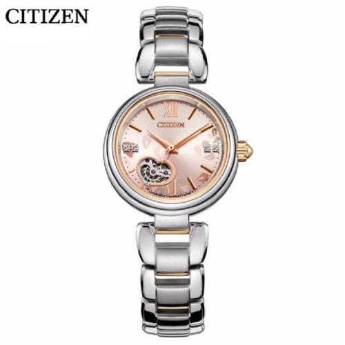 新品 国行西铁城(citizen)手表 紫藤花款自动机械镂空不锈钢间玫瑰金