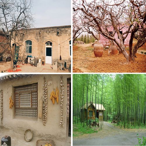 农村背景布直播背景墙yy主播背景布直播拍照背景窑洞旧房子背景布