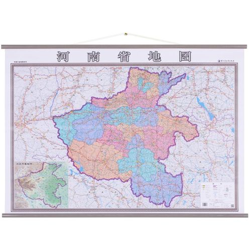 河南省地图 2020年新版 1.4x1m挂图 全省政区交通 哈图社分省系列