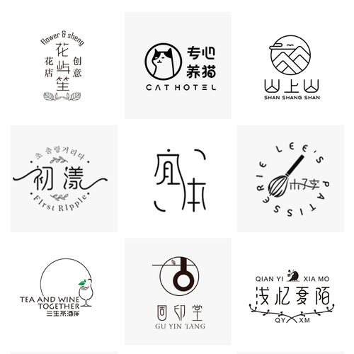 logo设计门头图标志鲜花店宠物店咖啡店奶茶店标公司