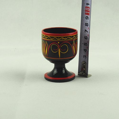 两件包邮四川西昌凉山特产彝族漆器酒杯摆件传统手工制作文玩