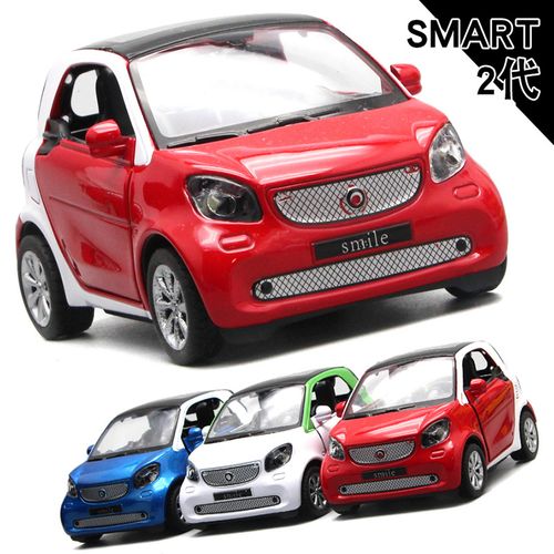 仿真奔驰smart可爱卡通迷你小汽车合金声光回力汽车