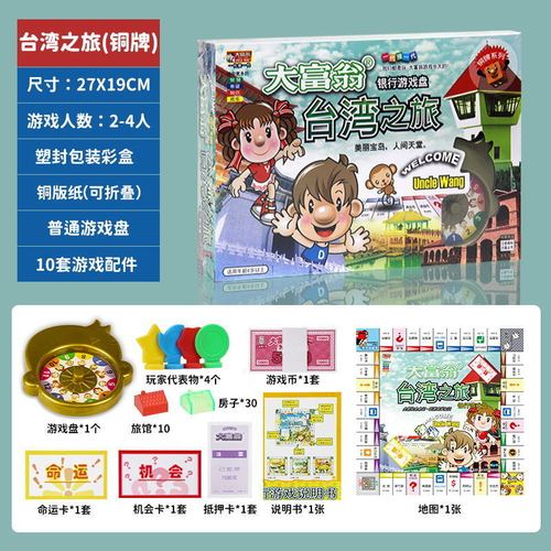 大富翁世界之旅中国之旅游戏棋强手棋地产大亨银行桌游飞行棋 铜牌-之