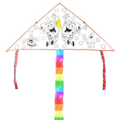 diy风筝儿童手j工空白涂色x风筝幼儿园绘画材料包卡通