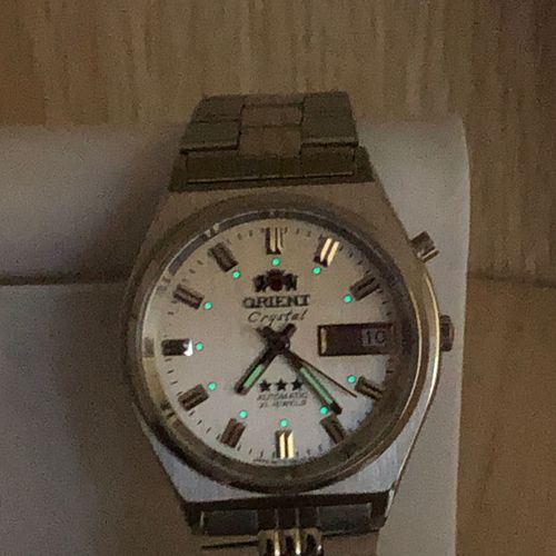 日本orient东方双狮手表男全自动机械表防水双狮手表三星男表