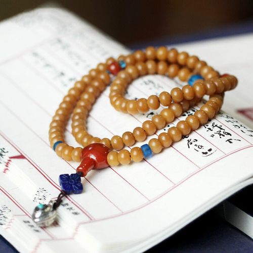 五年陈籽风化菩提根108颗佛珠 男女手串饰品 约7*9mm