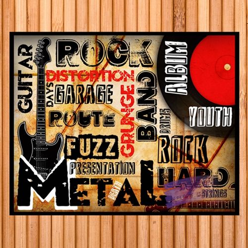 酒吧夜店装饰画创意个性画另类摇滚海报标语饭店墙壁挂画纹身cy10