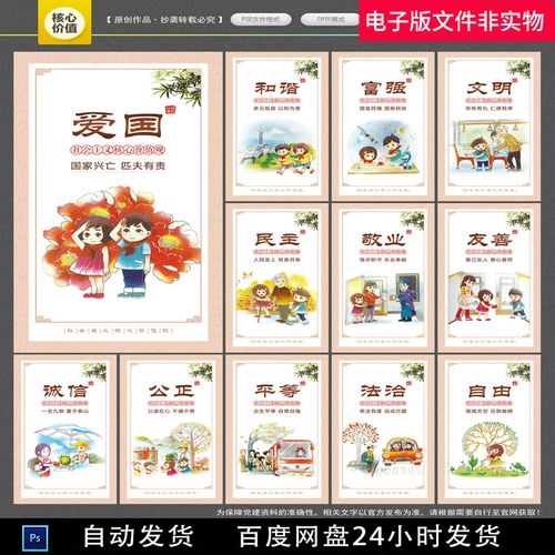 核心价值观我们的价值观图说价值观图解价值观核心价值观画素材