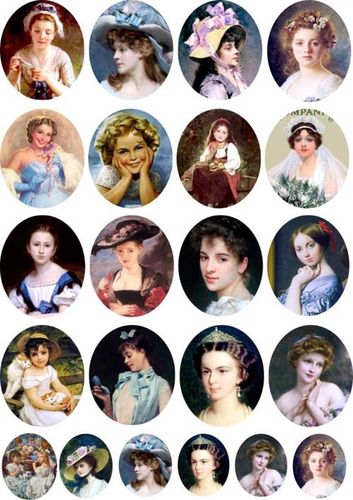 维多利亚复古美人 纸质烫画合集 手工布艺diy装饰烫图