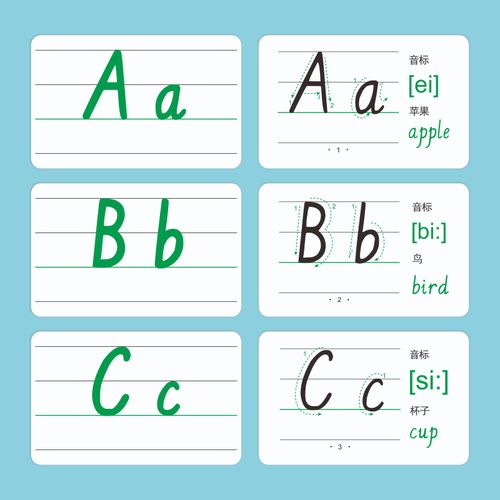 26个英文字母卡片大小写幼儿园小学生儿童英语早教学习音标abcd