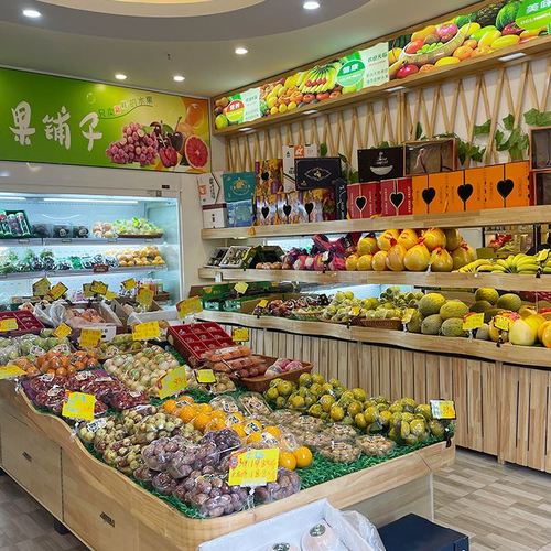 百果园水果货架展示架水果店货架超市果蔬架多层创意木质水果架子