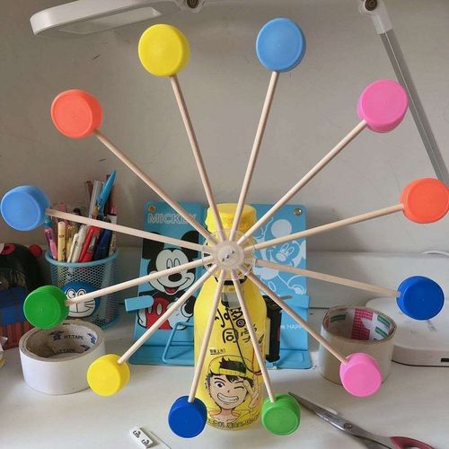 diy环保d幼儿园手工废物利用摩天轮科学小制作实验科技小学生作业