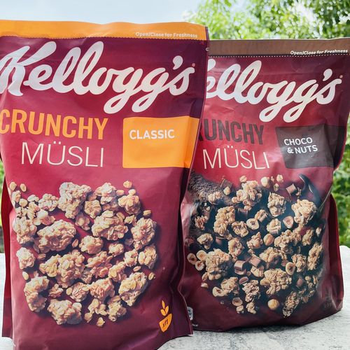 美国进口kellogg"s/家乐氏早餐麦片即食冲饮麦片crunchy musli