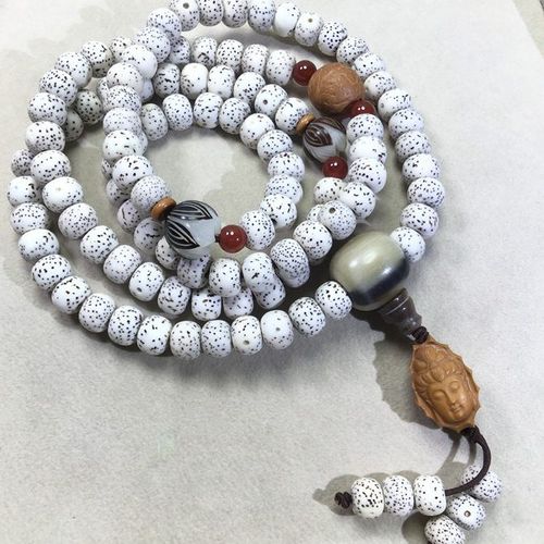 天然星月菩提搭配款佛珠链 搭配凤眼菩提 菩提根莲花