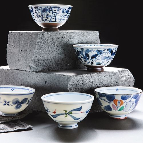 日本进口瓷器创意个性日式和风餐具饭碗小汤碗家用米饭碗高脚饭碗